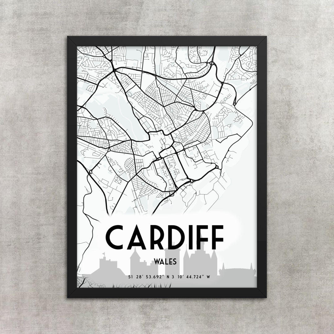 poster map of the city of liverpool, england, uk