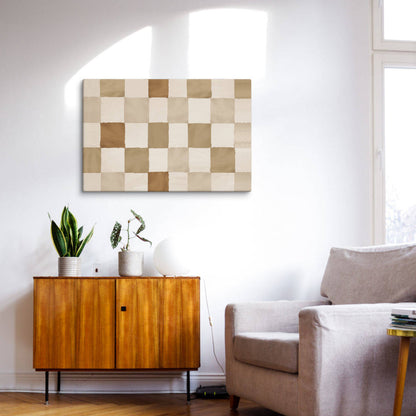Desert Checkers Abstarct Canvas Print