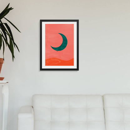 Crescent Moon Boho Framed Print