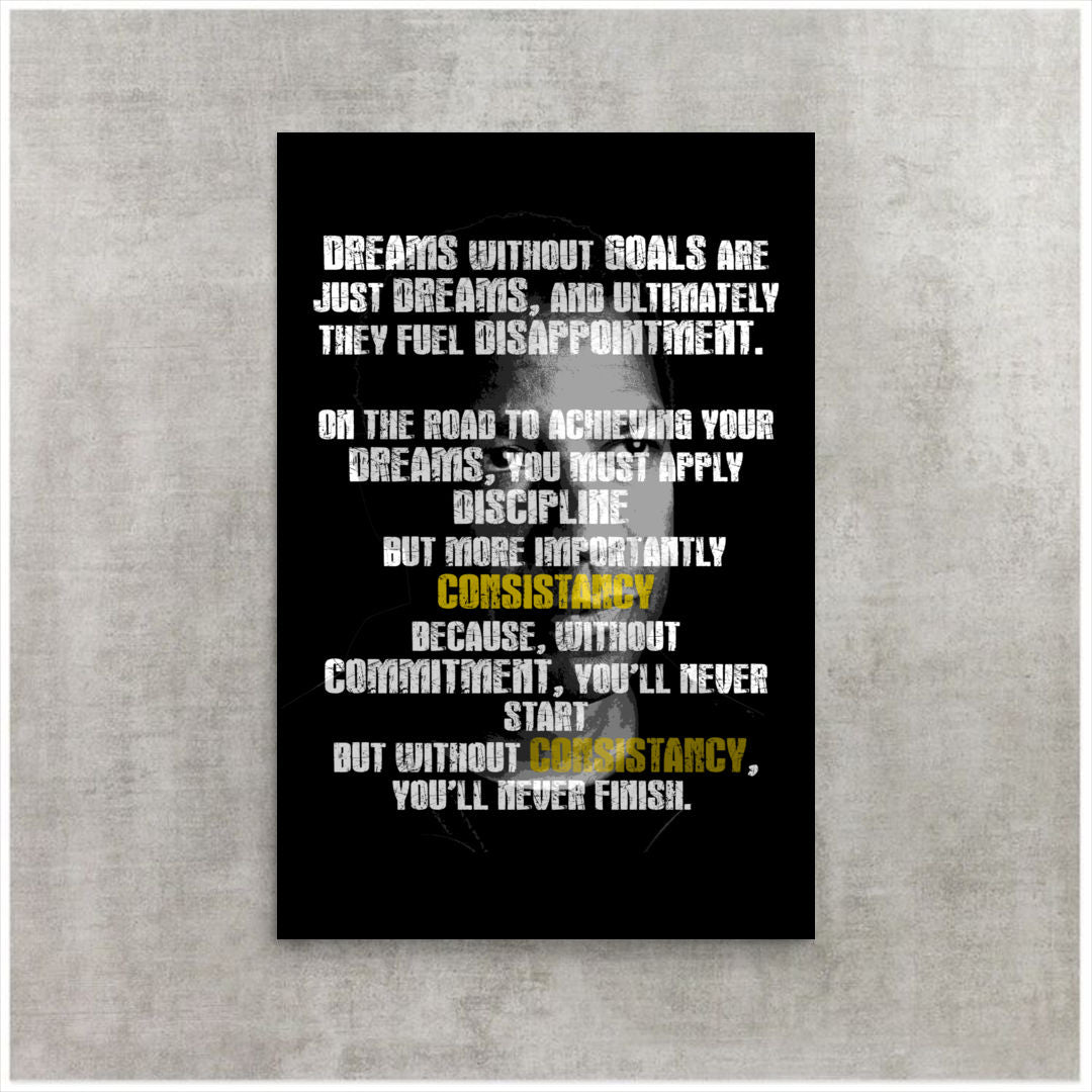 Dreams Without Goals - Motivational Wall Art | Crofty Prints