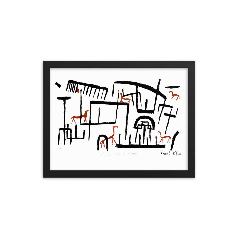 Paul Klee - Animals in an Enclosure Framed Print