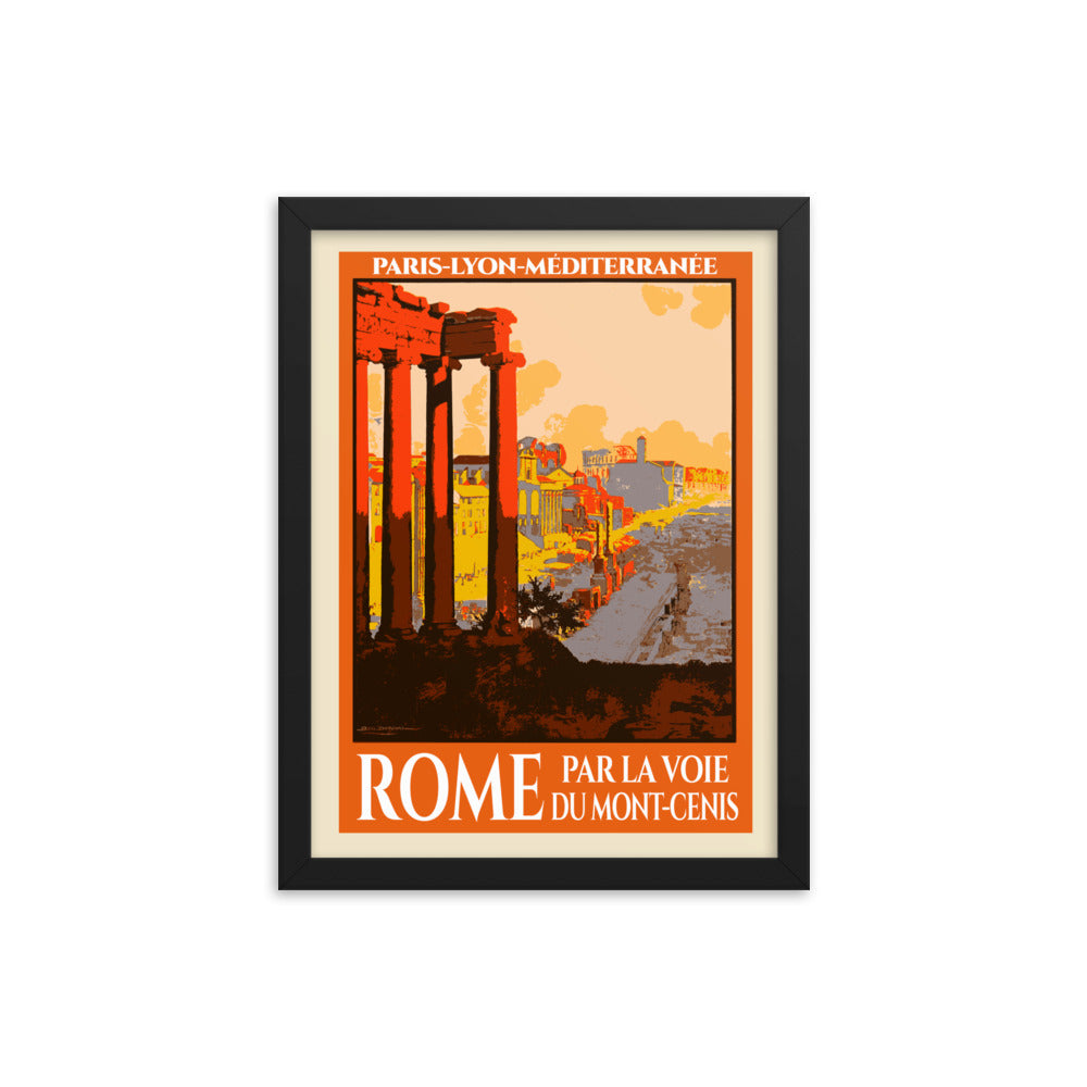 Rome Vintage Travel Poster Framed Print