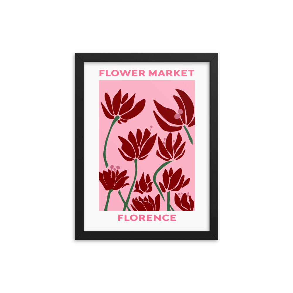 Florence Flower Market Framed Print