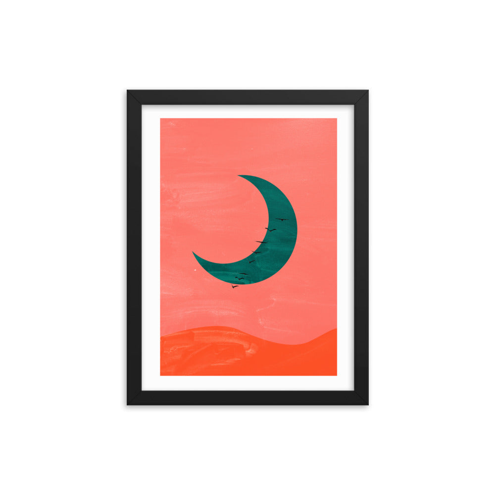 Crescent Moon Boho Framed Print