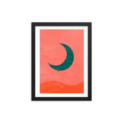 Crescent Moon Boho Framed Print