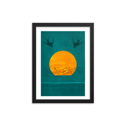 Birds Of The Sun Boho Framed Print
