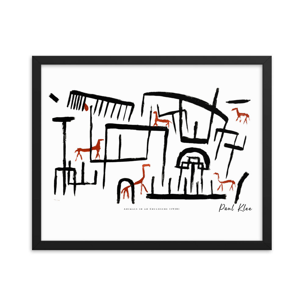 Paul Klee - Animals in an Enclosure Framed Print