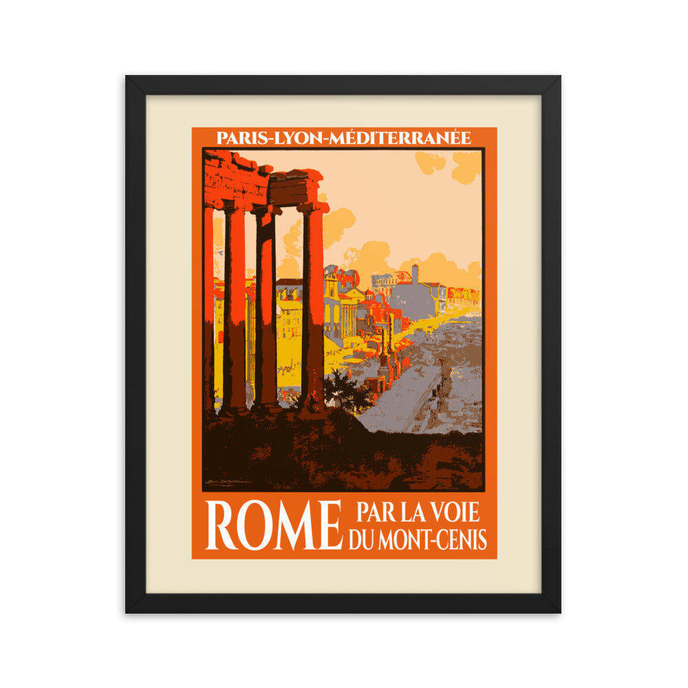 Rome Vintage Travel Poster Framed Print