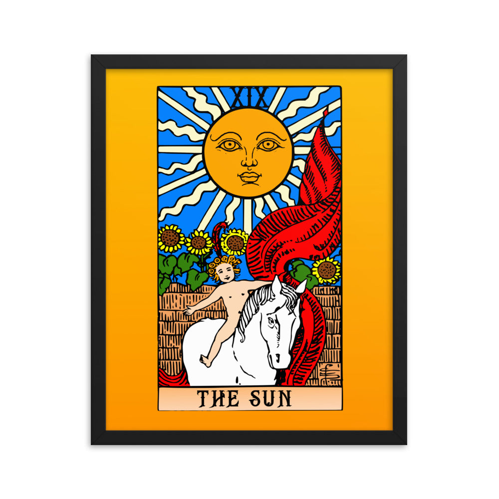 The Sun Tarot Card Framed Print