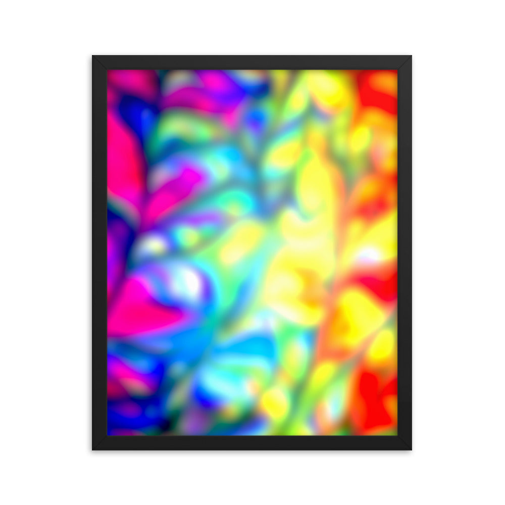 Color Fractures Framed Print