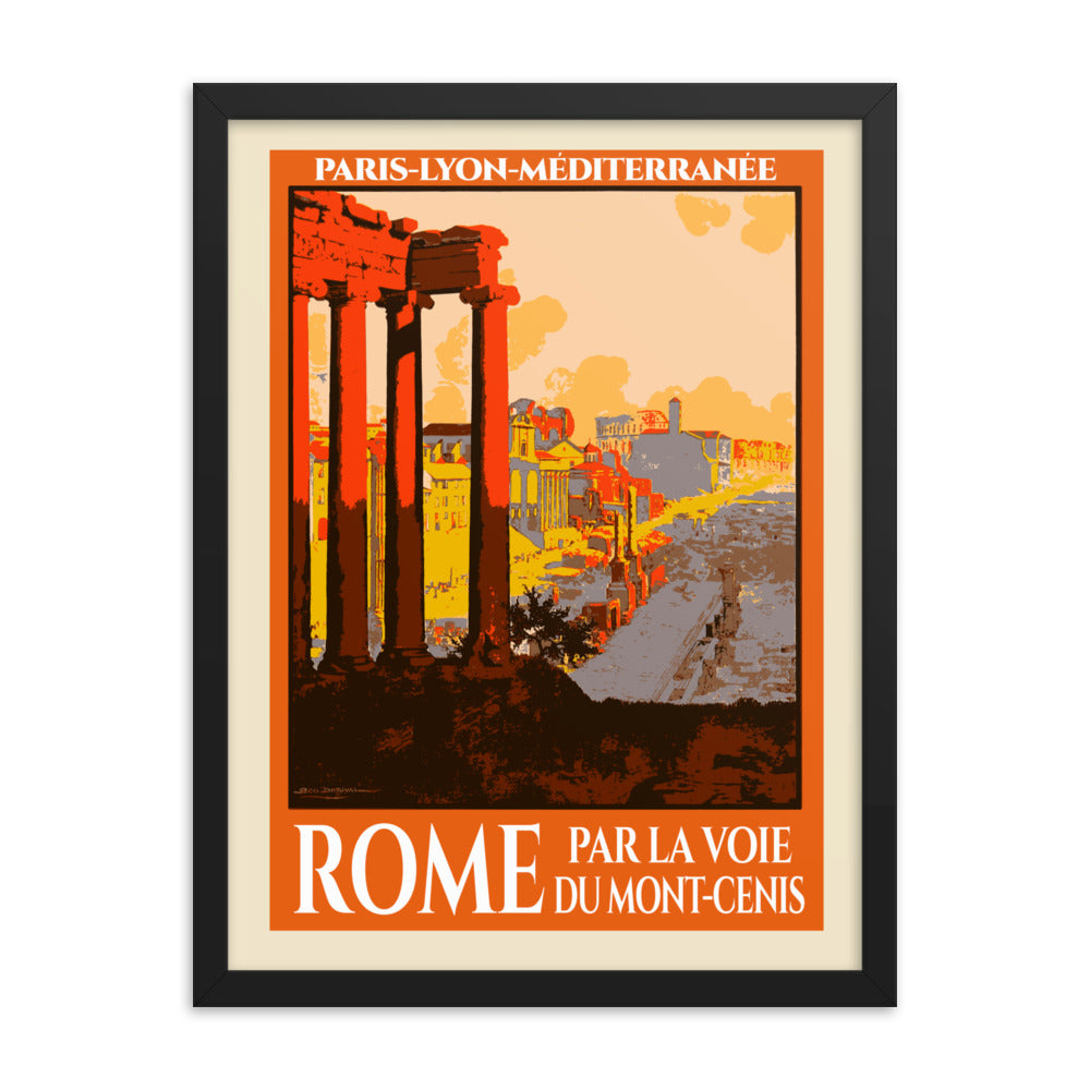 Rome Vintage Travel Poster Framed Print