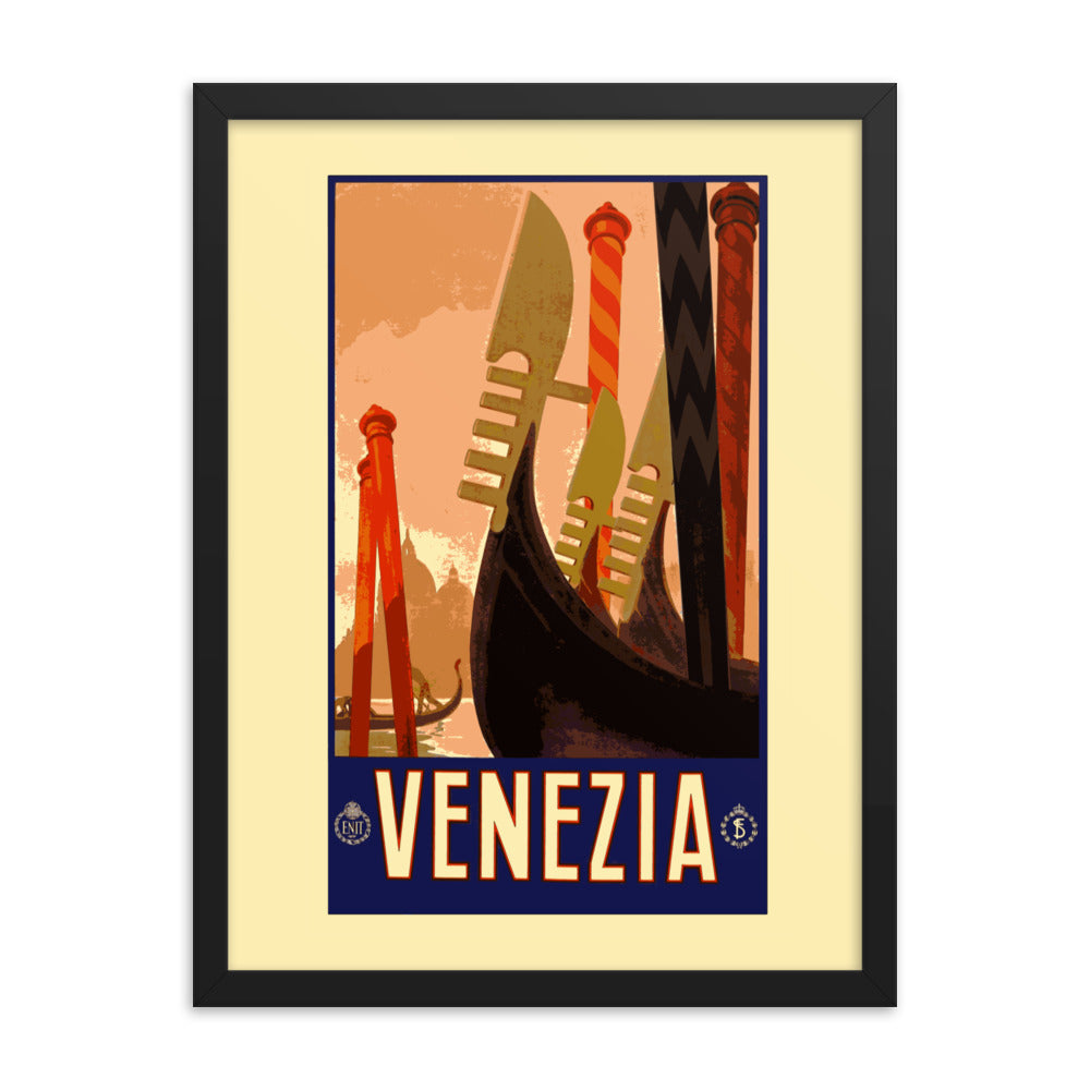 Venezia Vintage Travel Poster Framed Print