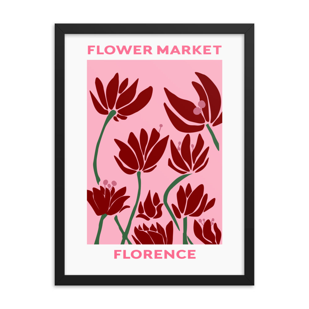 Florence Flower Market Framed Print