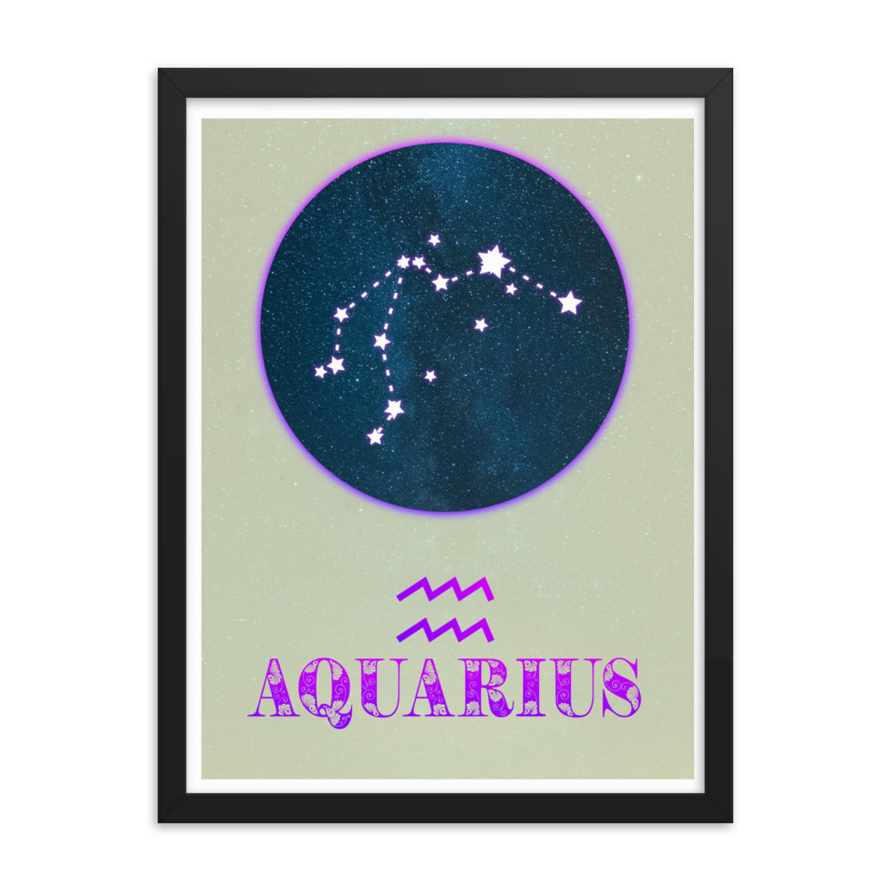 Aquarius Zodiac Framed Print