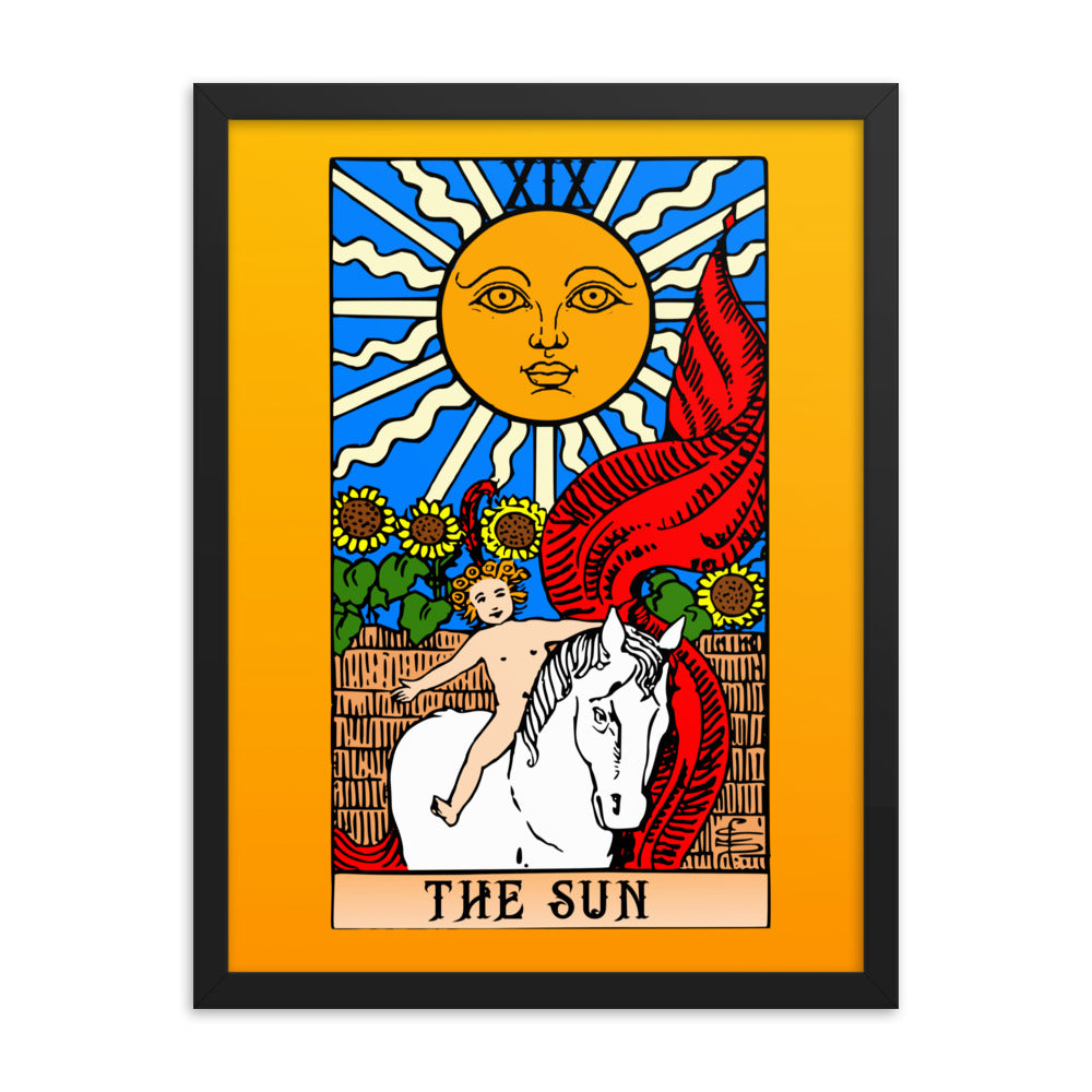 The Sun Tarot Card Framed Print