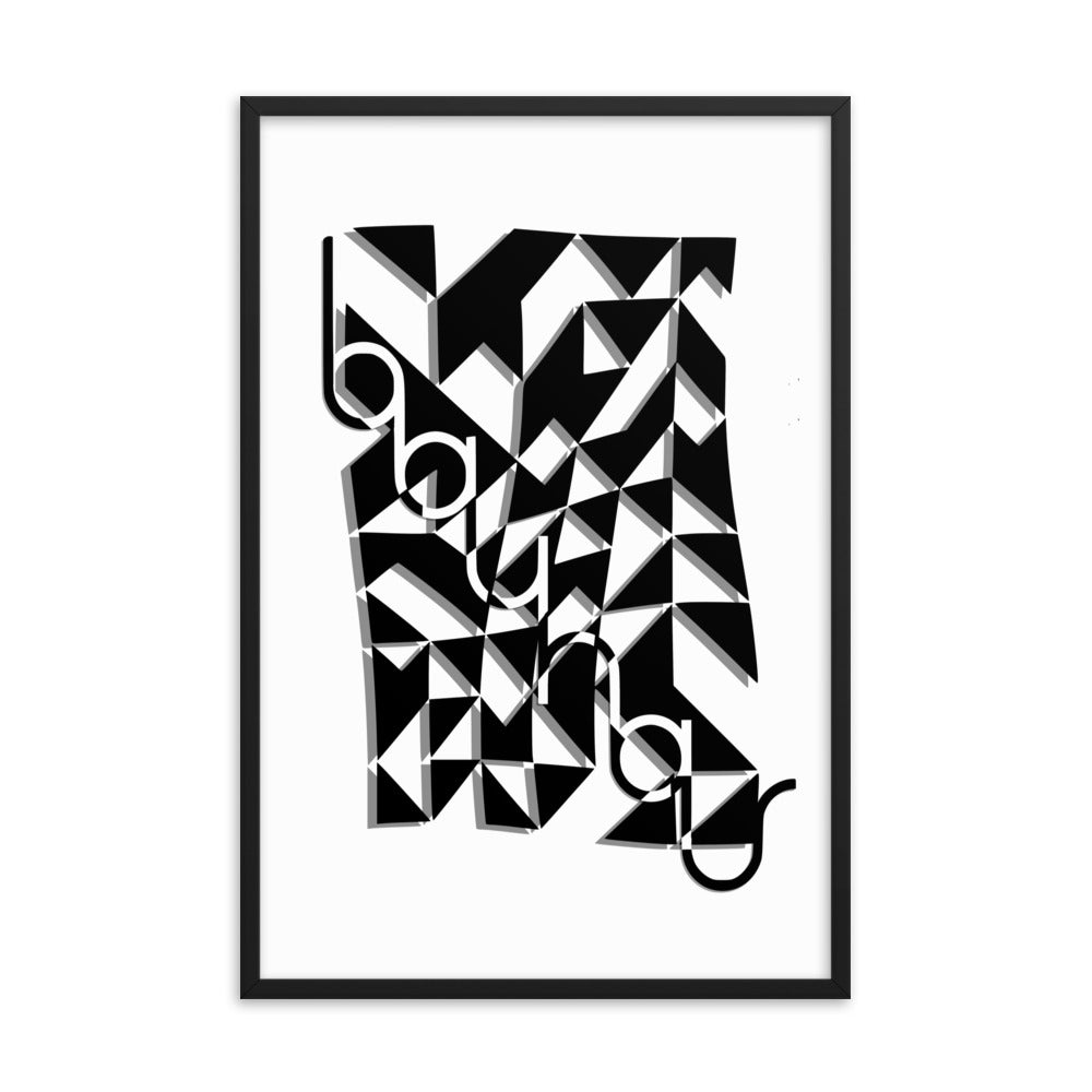 Bauhaus Modern Dynamic Framed Print