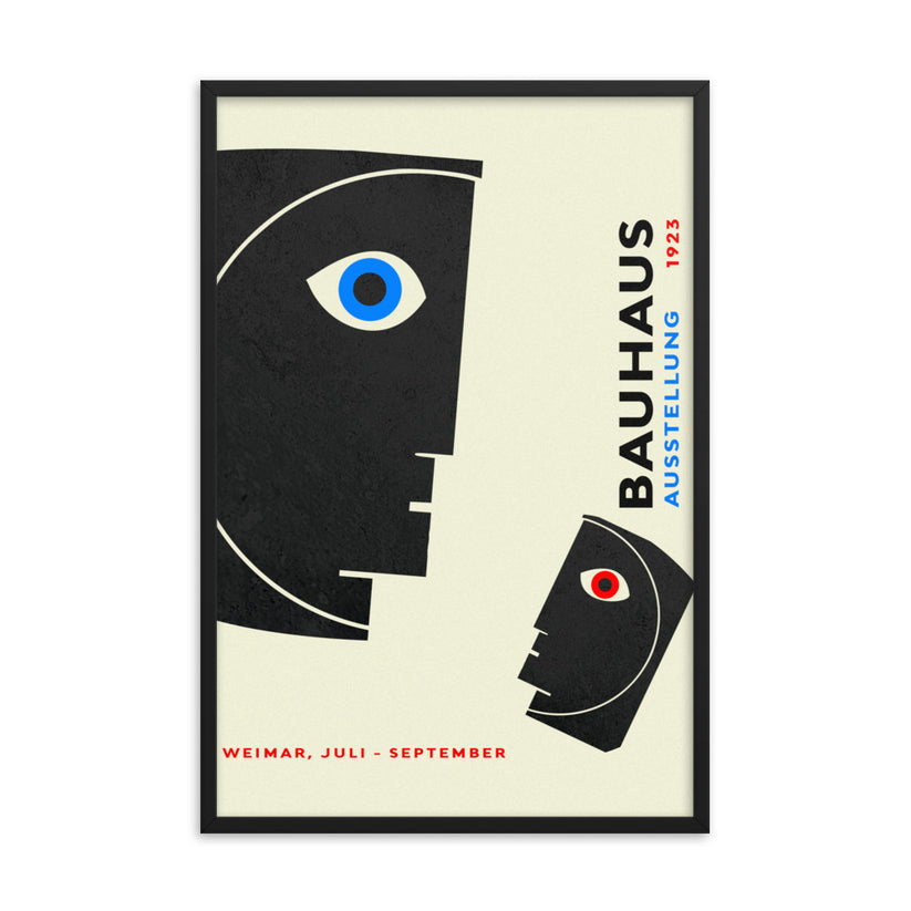 Kunstplakat Ausstellung Bauhaus Framed