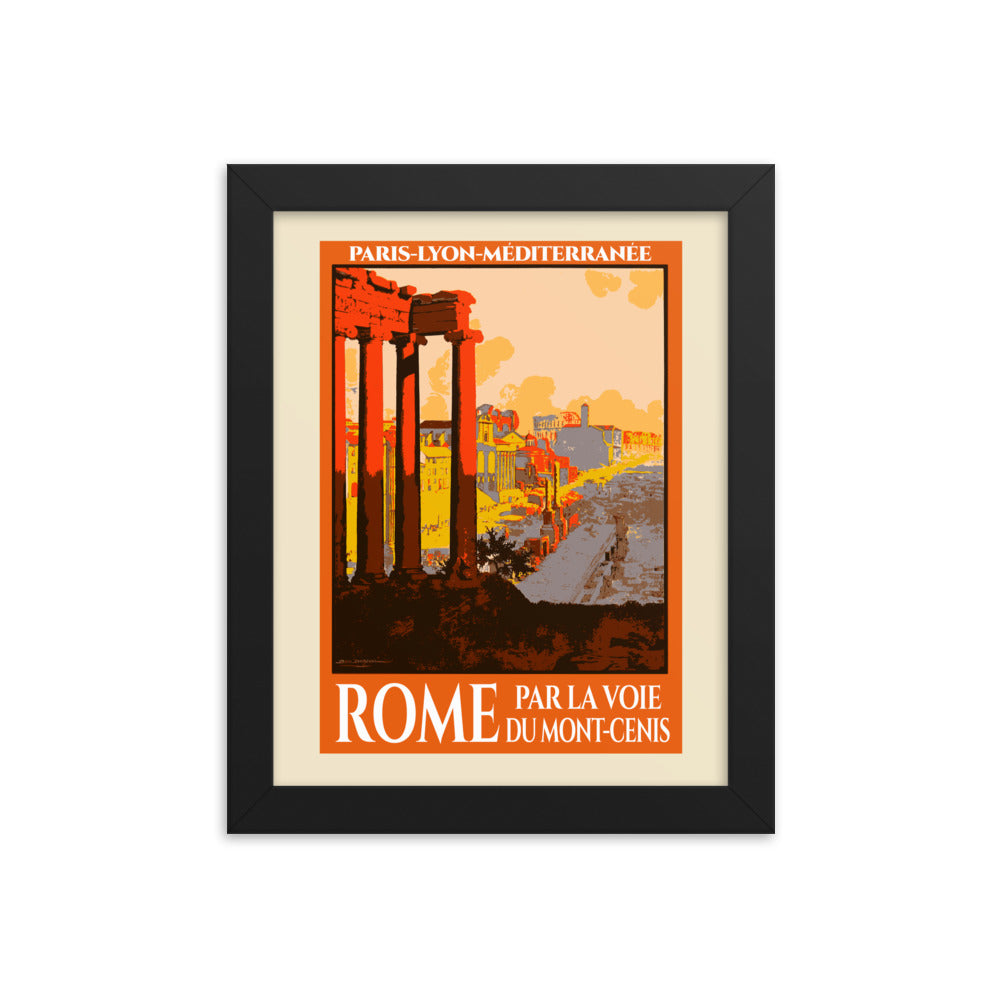 Rome Vintage Travel Poster Framed Print