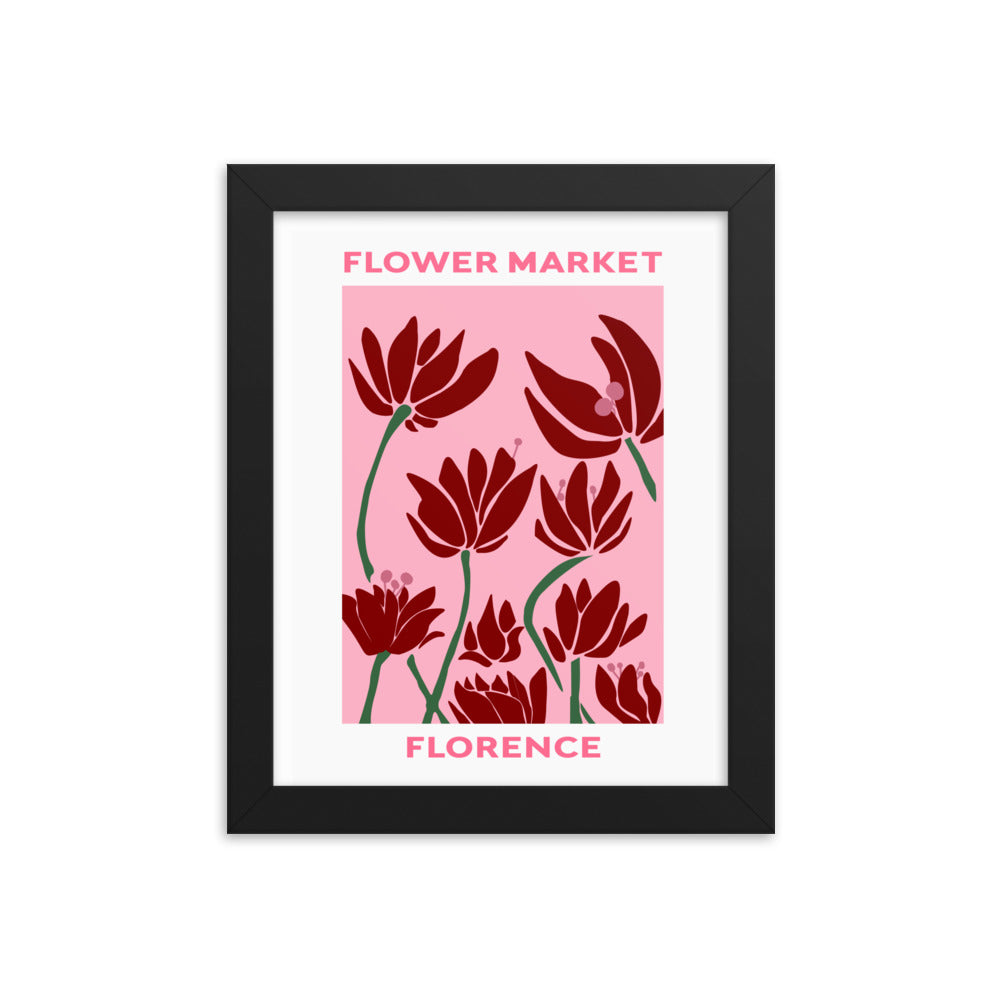 Florence Flower Market Framed Print