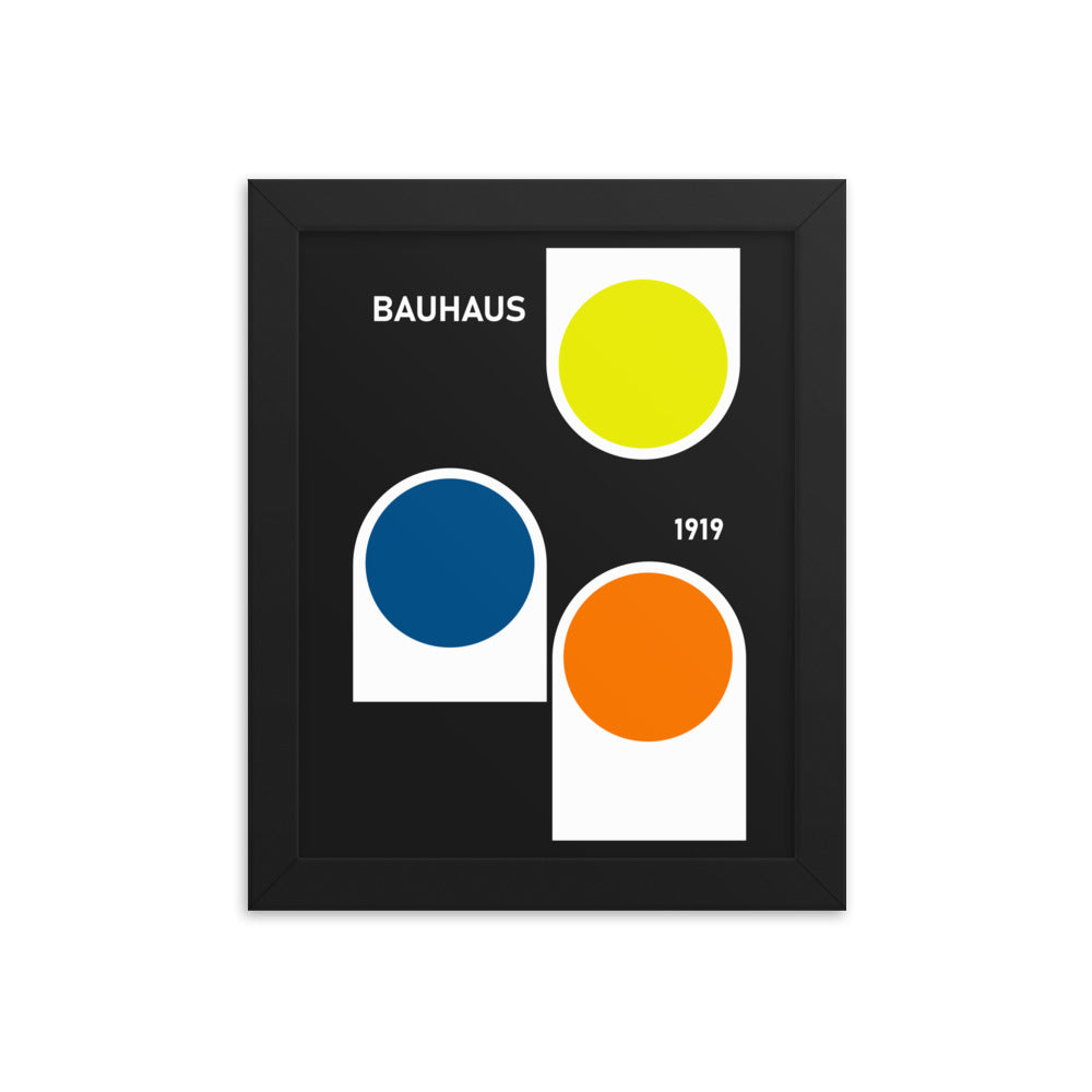 Bauhaus Retro Mono Framed Print