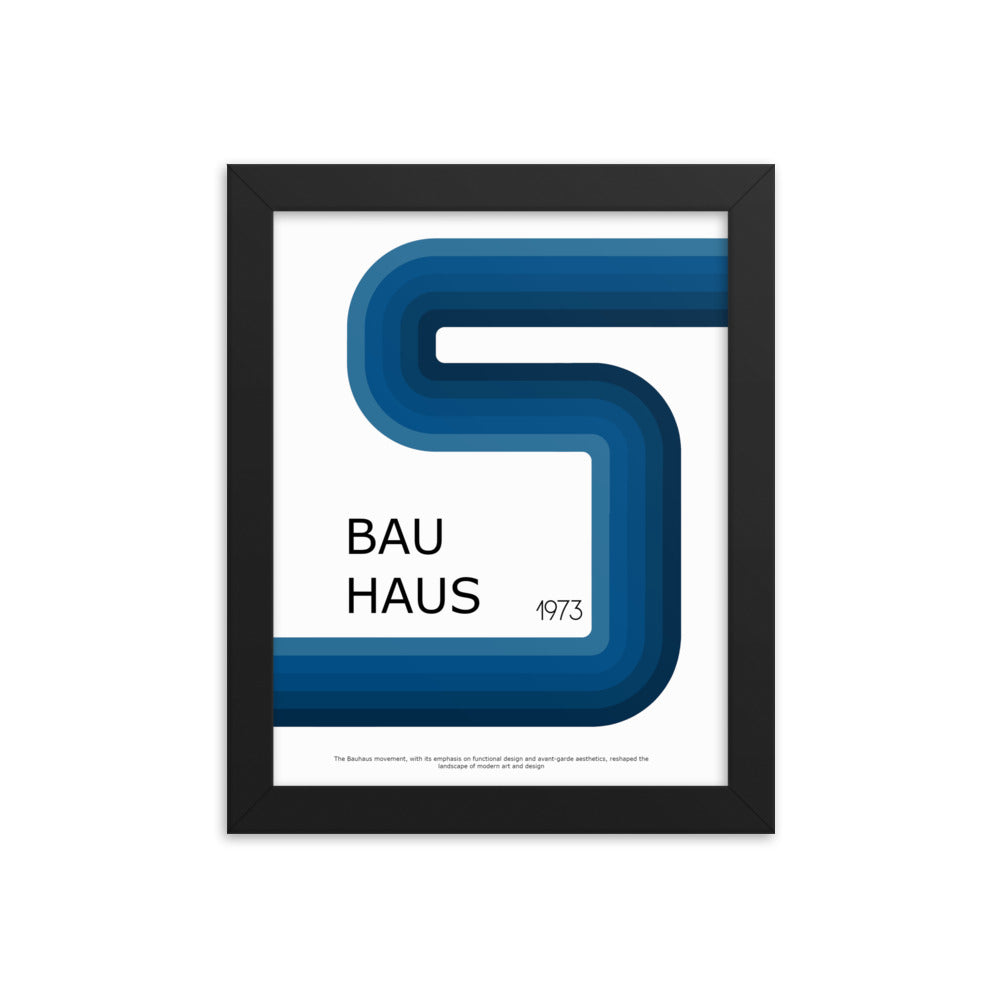 Bauhaus Blue Framed Print