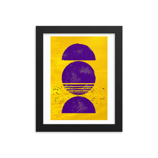 Indigo Sunset Boho Framed Print