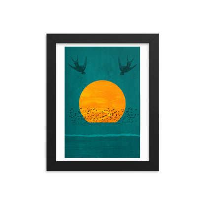Birds Of The Sun Boho Framed Print