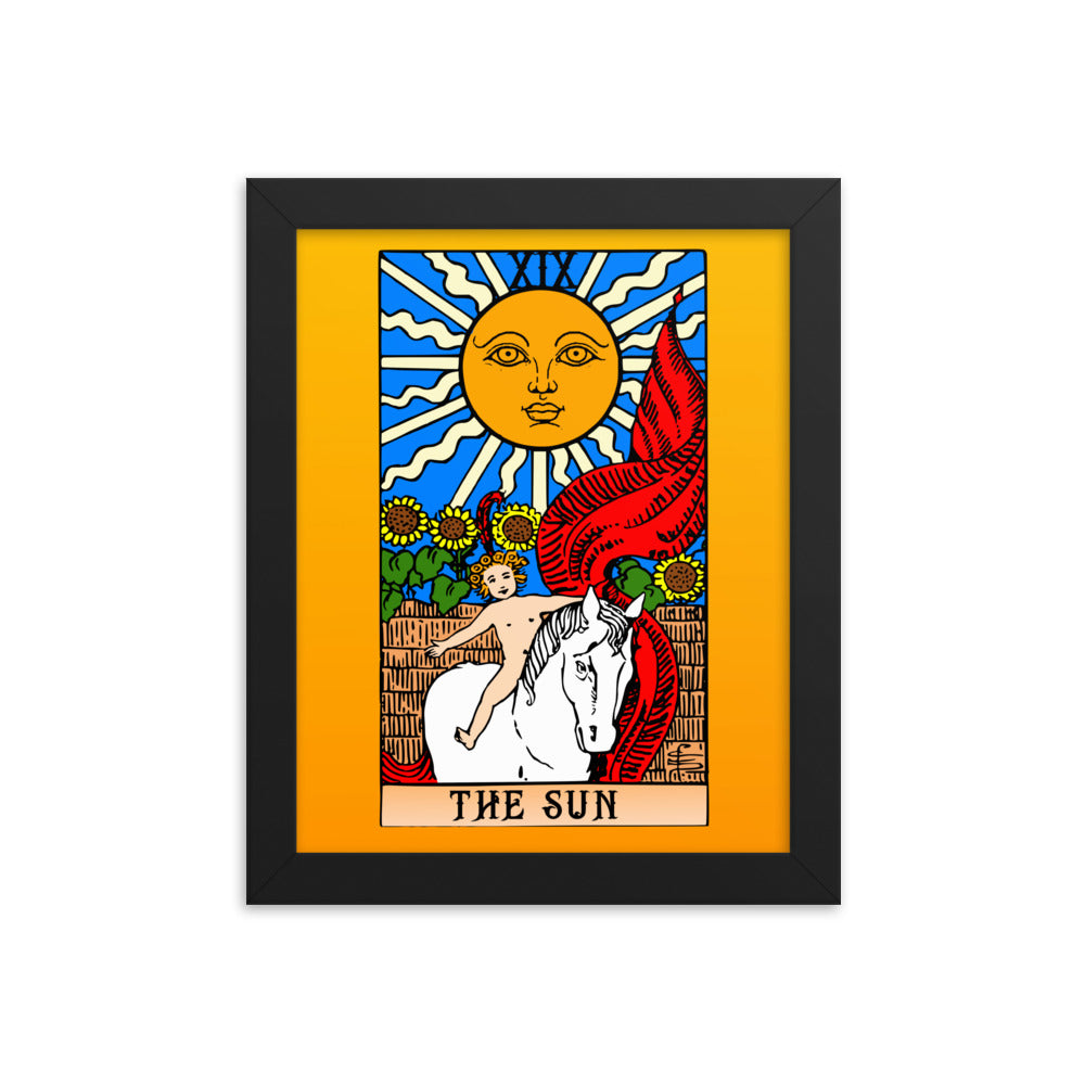 The Sun Tarot Card Framed Print