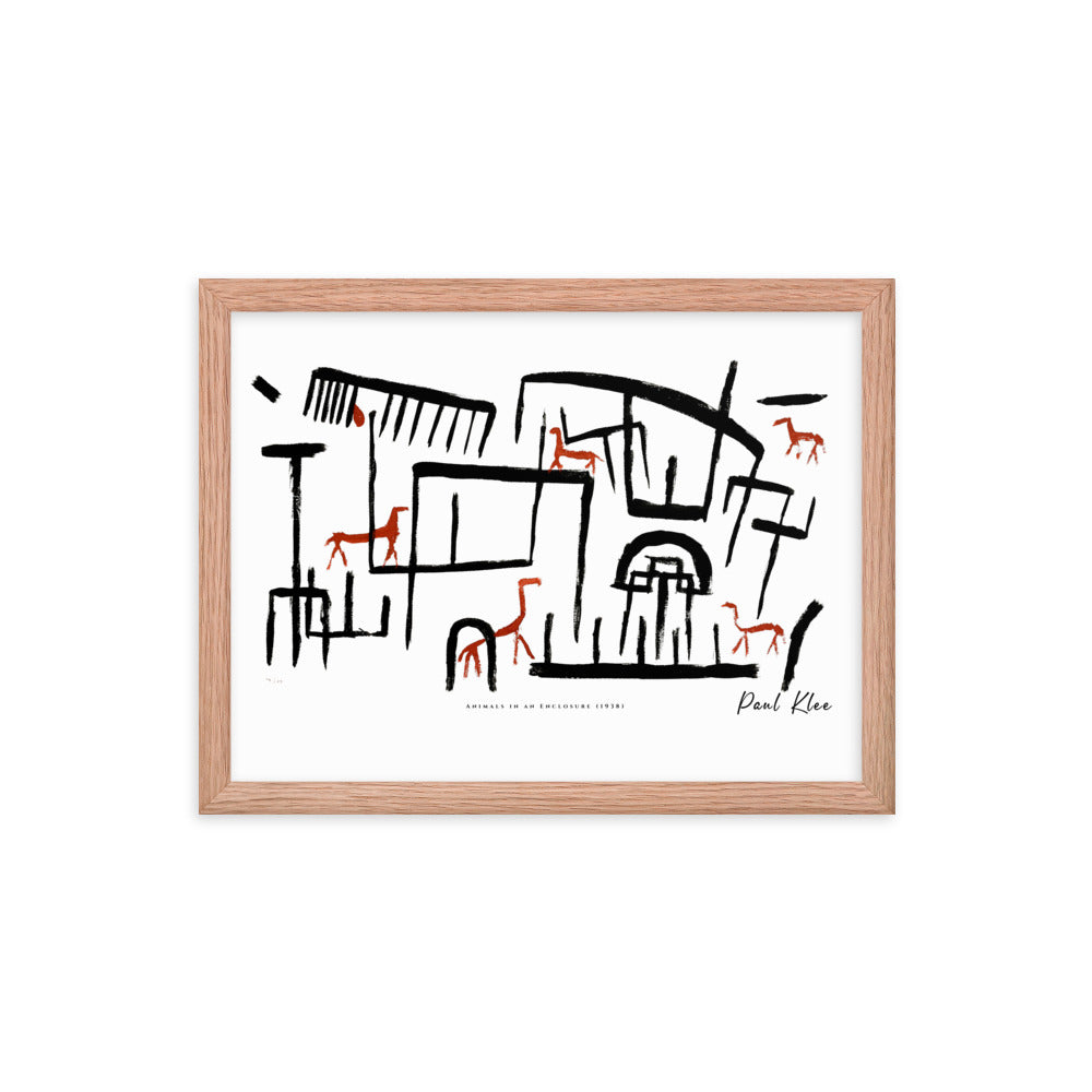 Paul Klee - Animals in an Enclosure Framed Print