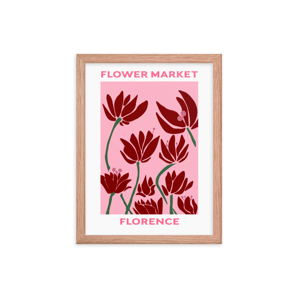 Florence Flower Market Framed Print