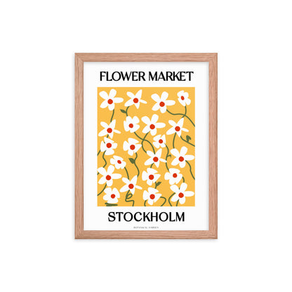 Stockholm Flower Market Framed Print