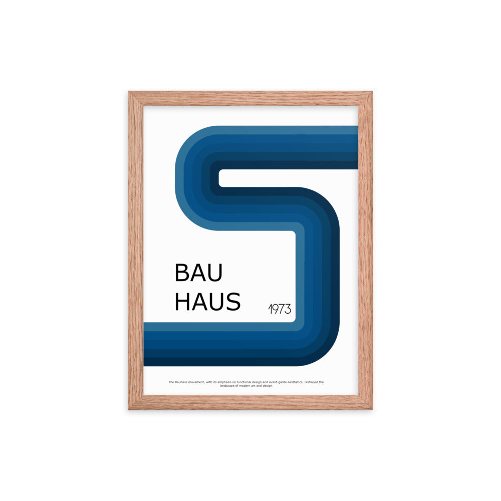 Bauhaus Blue Framed Print