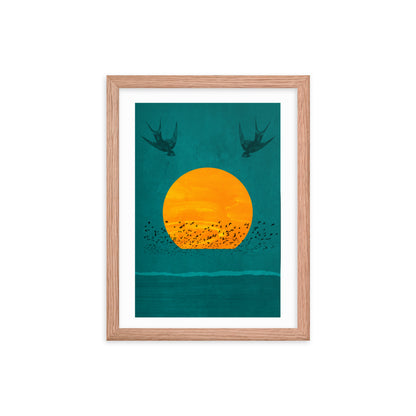 Birds Of The Sun Boho Framed Print