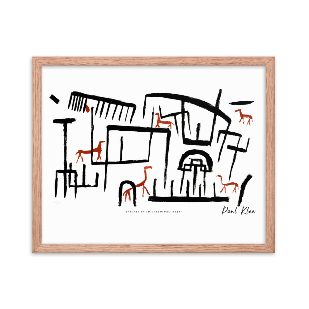 Paul Klee - Animals in an Enclosure Framed Print