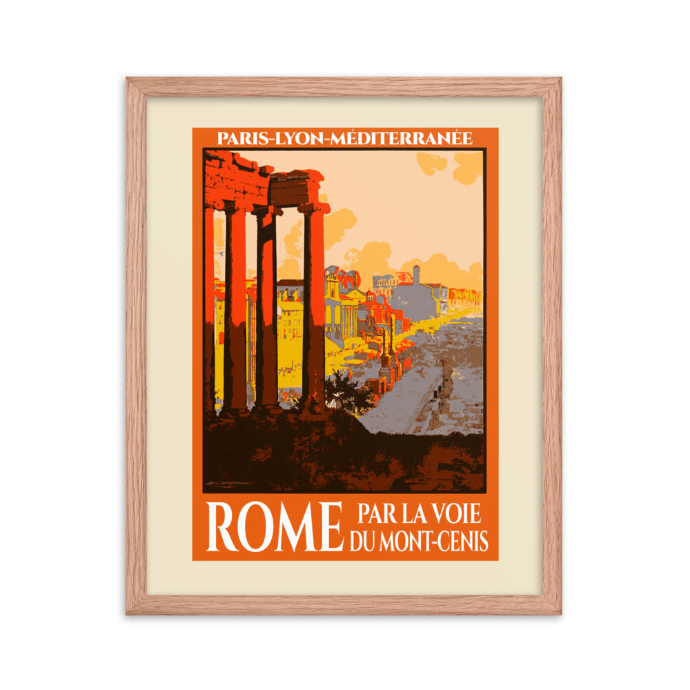 Rome Vintage Travel Poster Framed Print