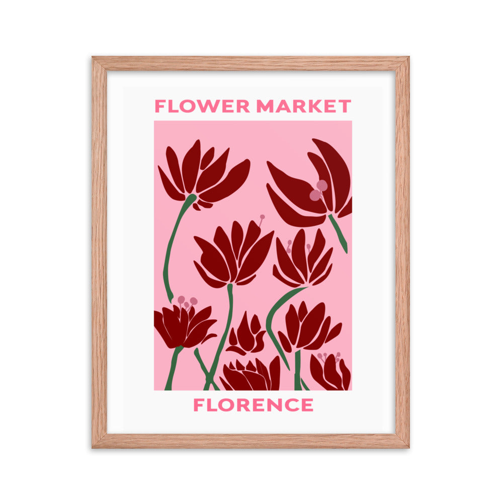 Florence Flower Market Framed Print