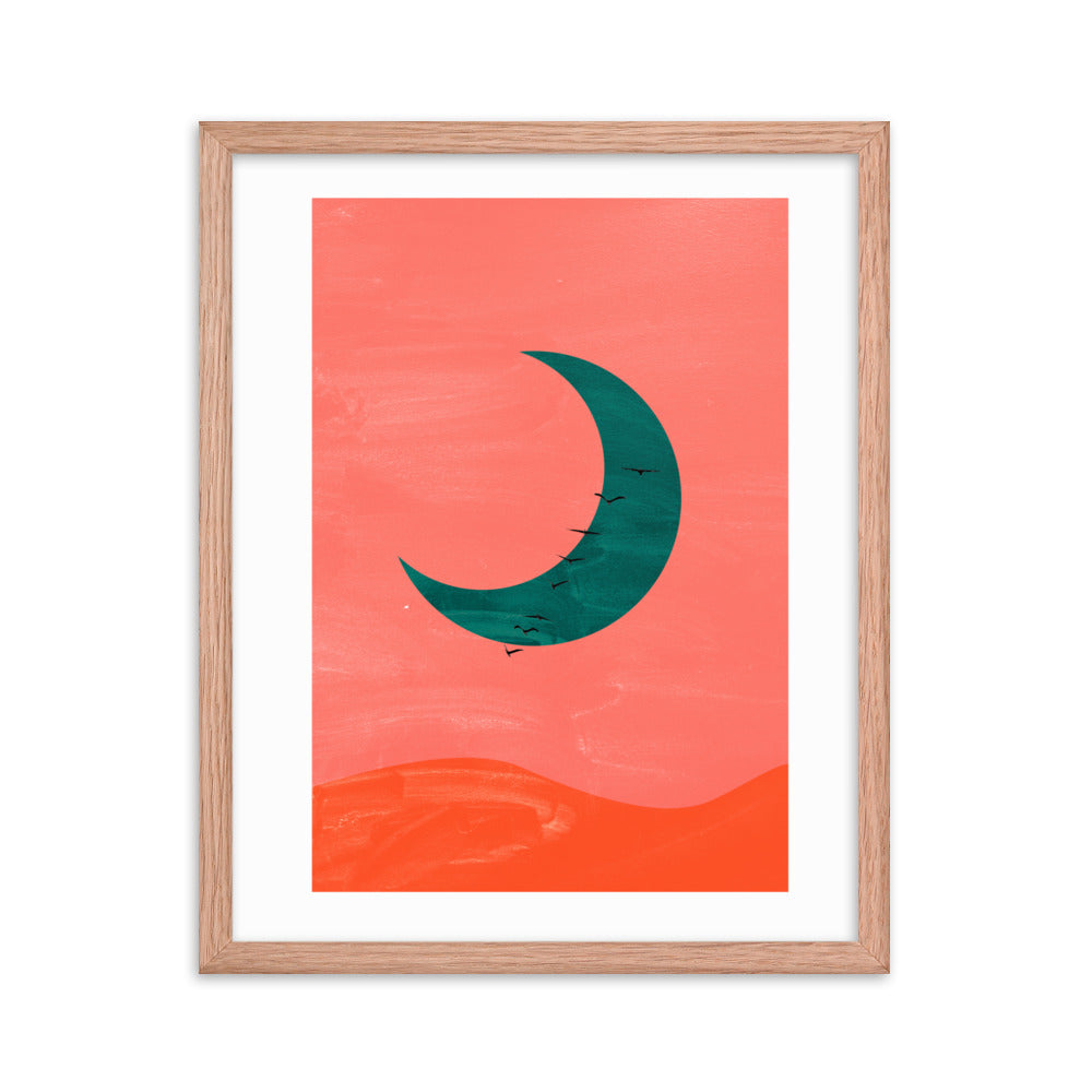 Crescent Moon Boho Framed Print