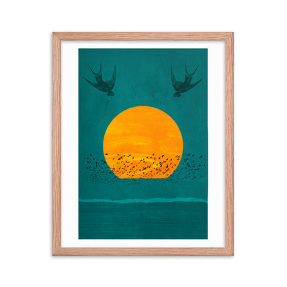 Birds Of The Sun Boho Framed Print