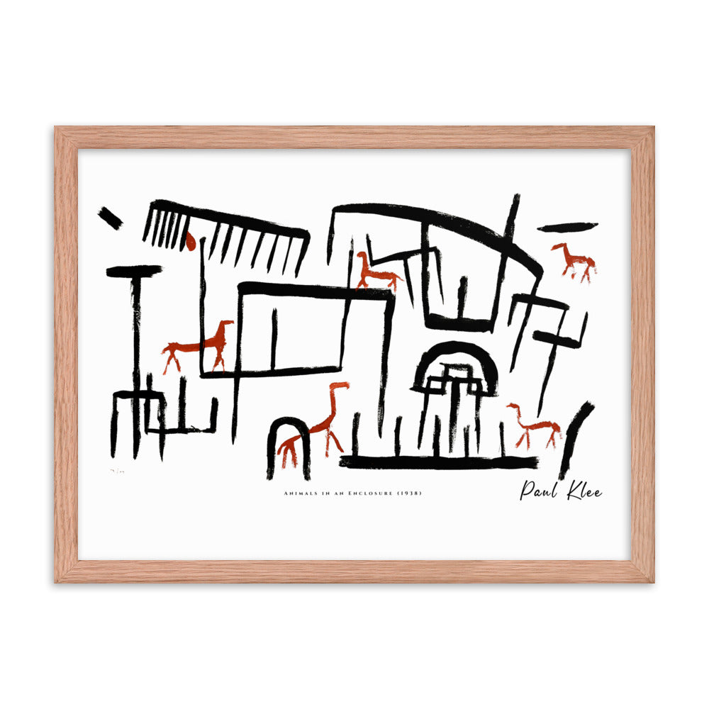 Paul Klee - Animals in an Enclosure Framed Print