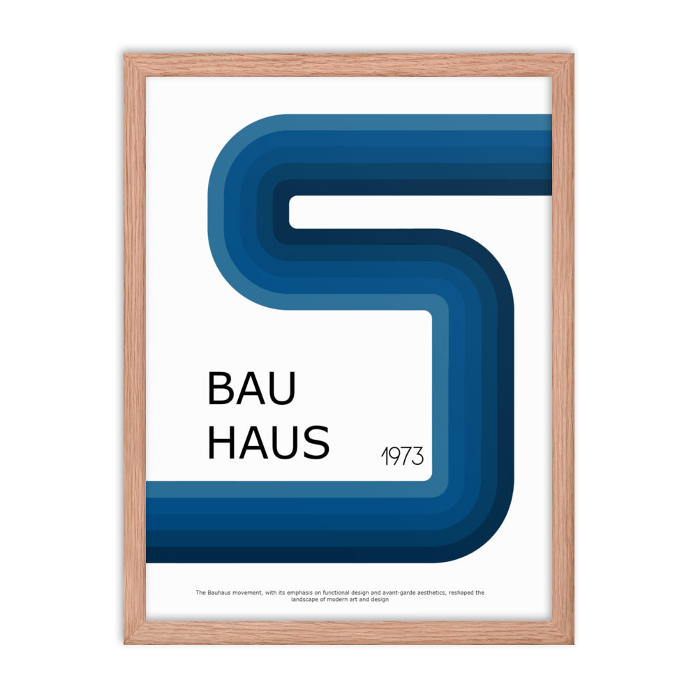 Bauhaus Blue Framed Print