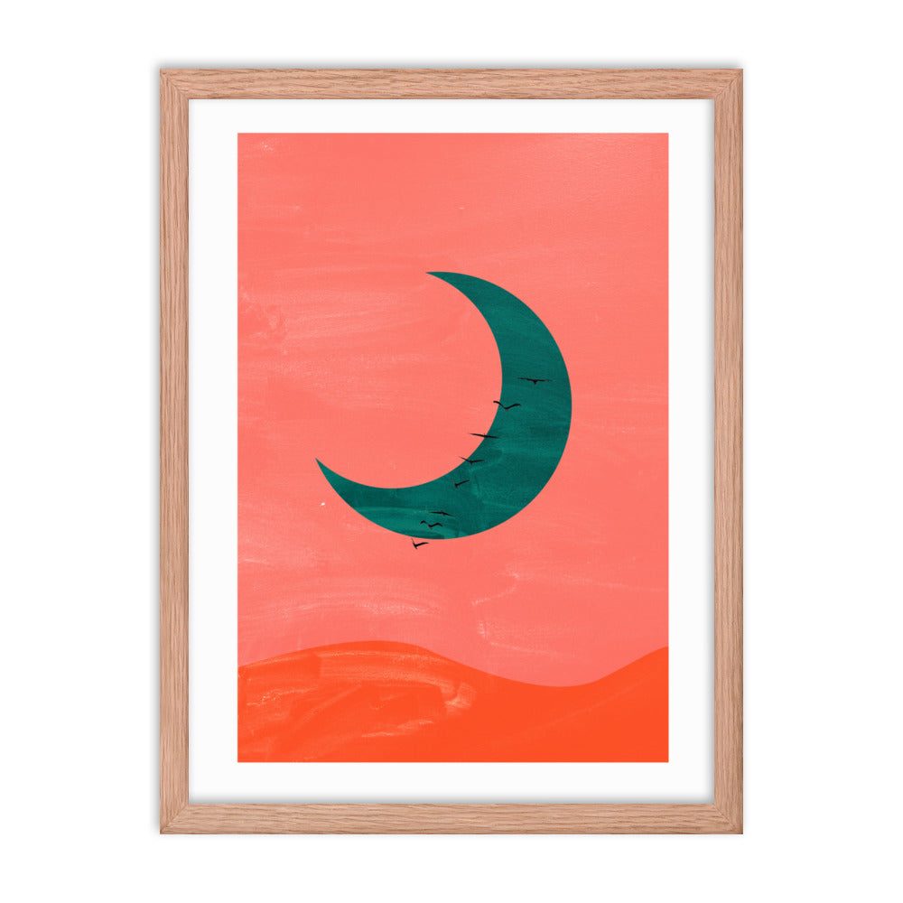 Crescent Moon Boho Framed Print