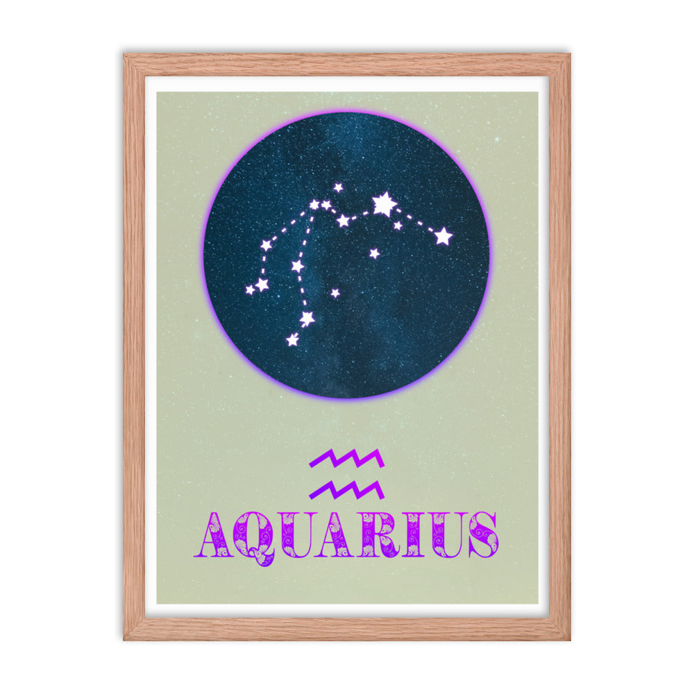 Aquarius Zodiac Framed Print