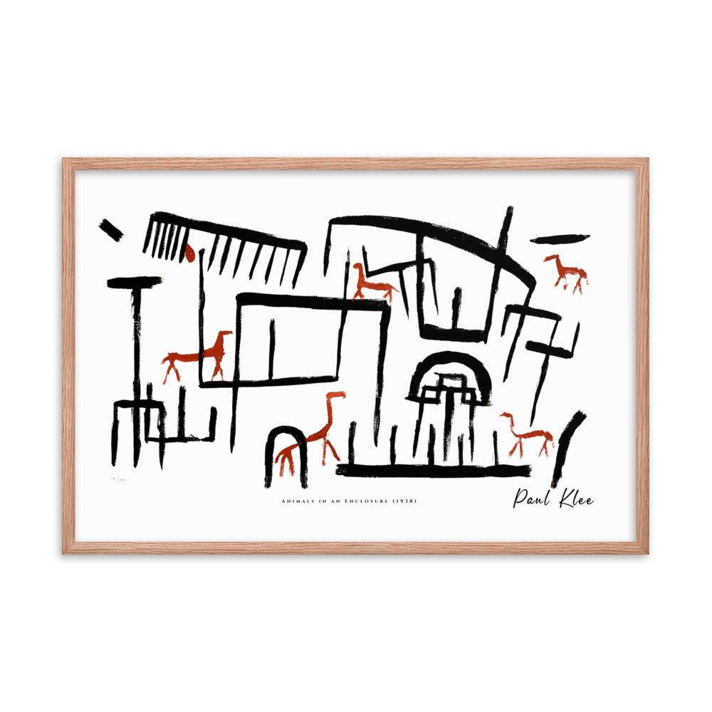 Paul Klee - Animals in an Enclosure Framed Print