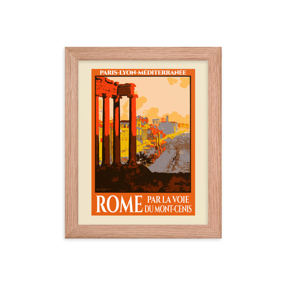 Rome Vintage Travel Poster Framed Print