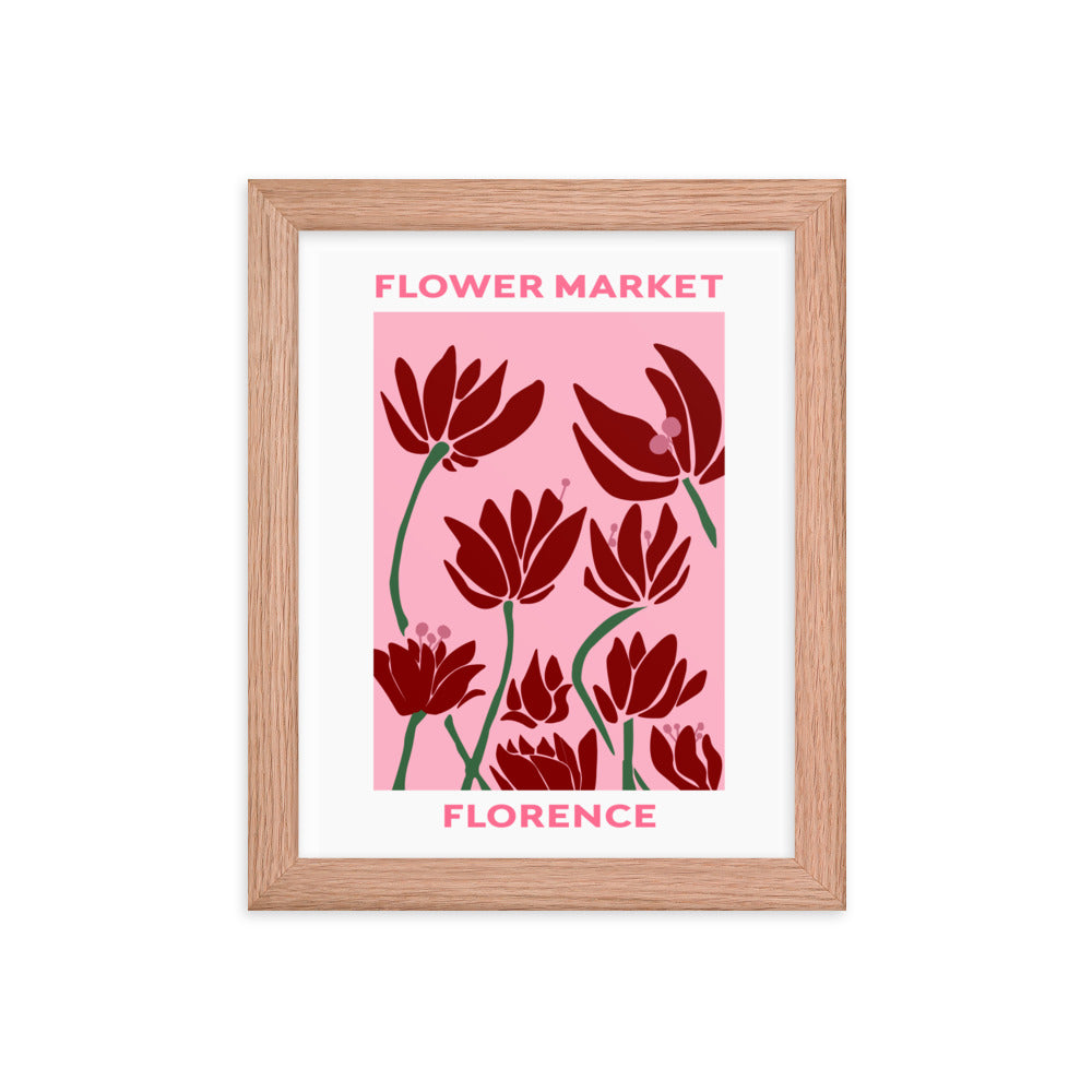 Florence Flower Market Framed Print