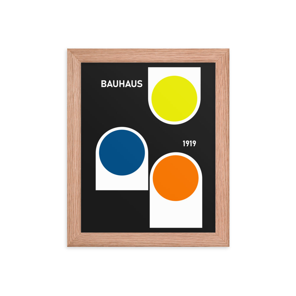 Bauhaus Retro Mono Framed Print