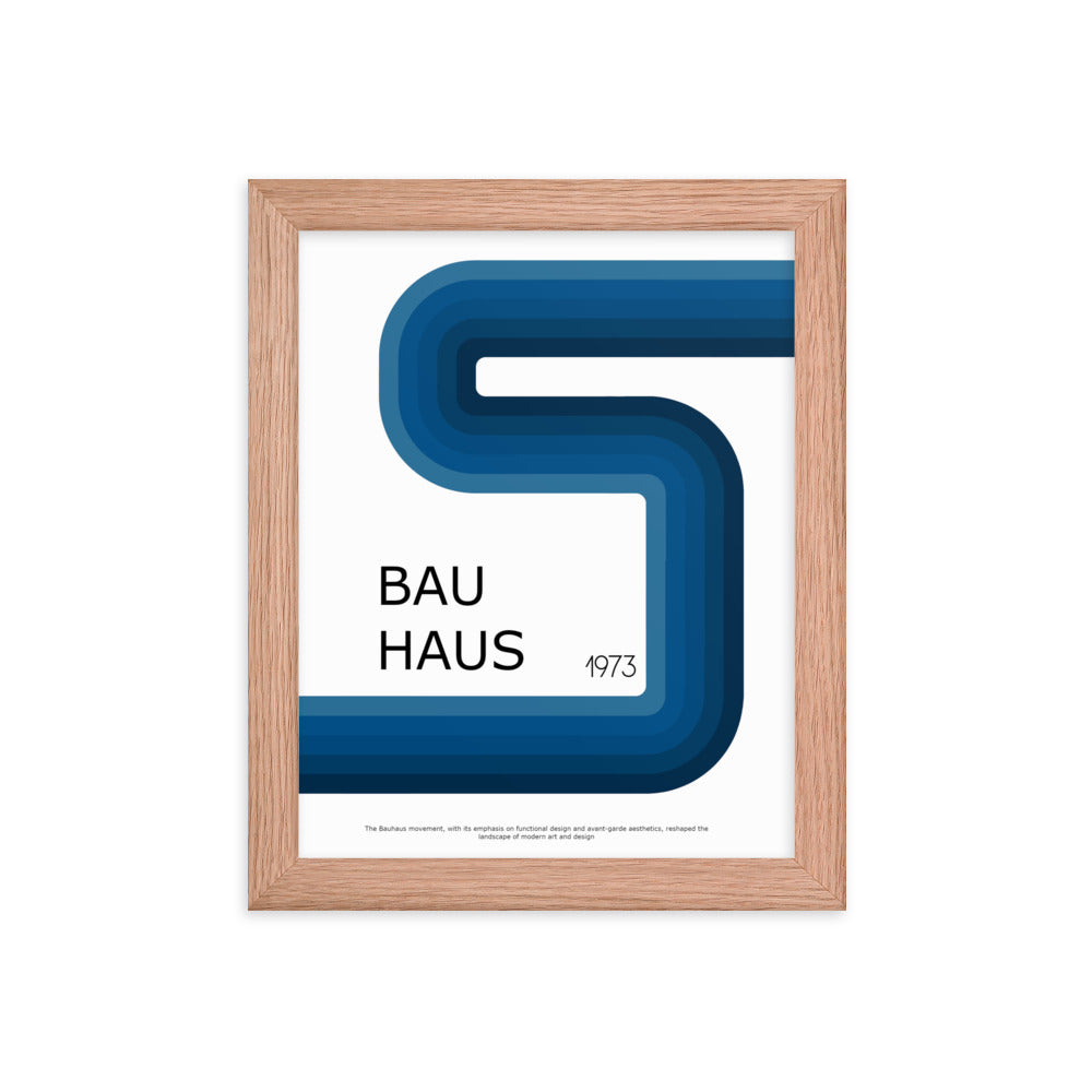 Bauhaus Blue Framed Print