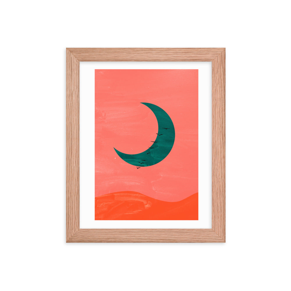 Crescent Moon Boho Framed Print