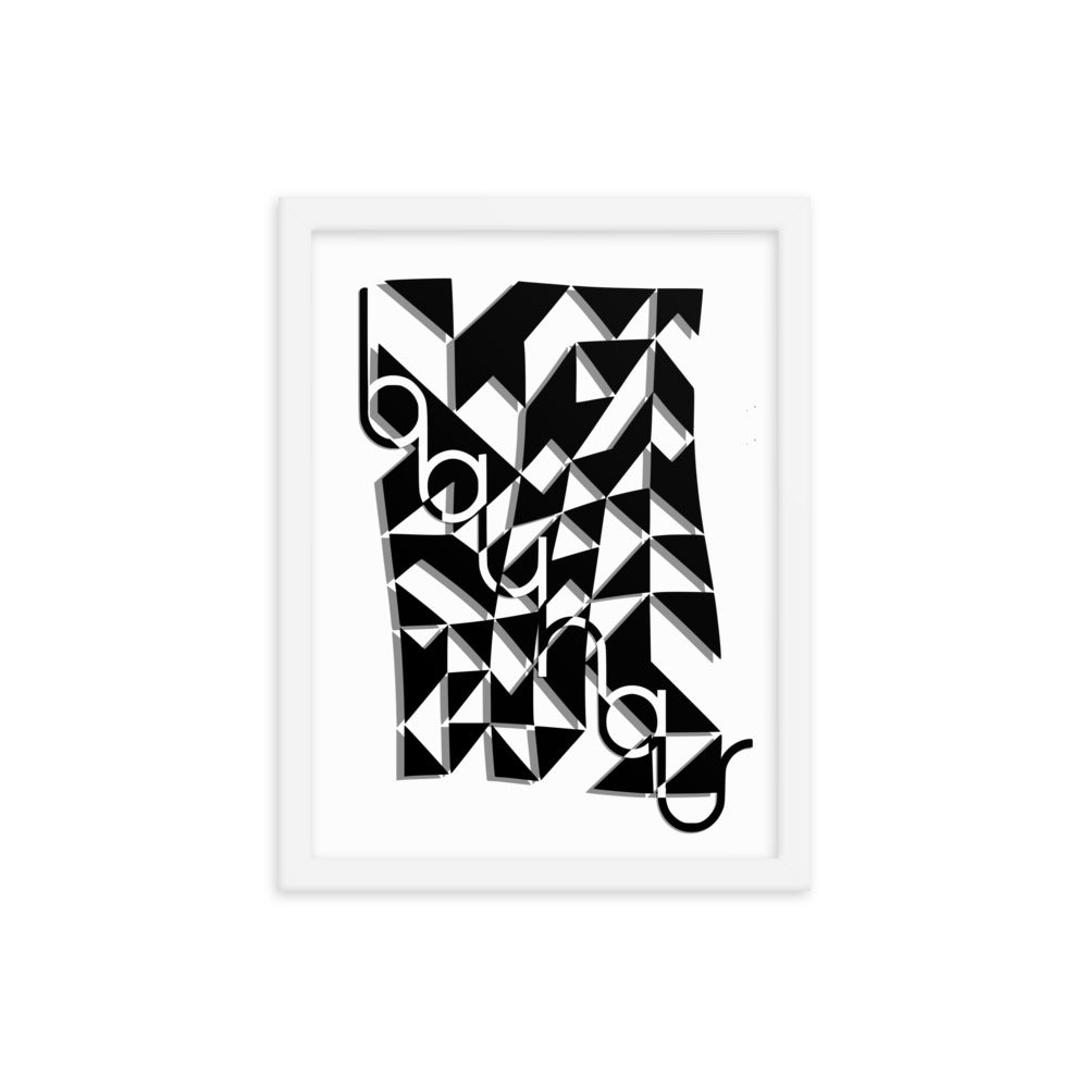 Bauhaus Modern Dynamic Framed Print