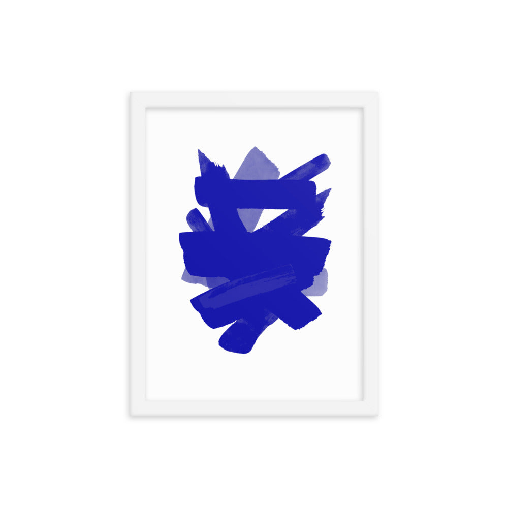 Blue Strokes Framed Print